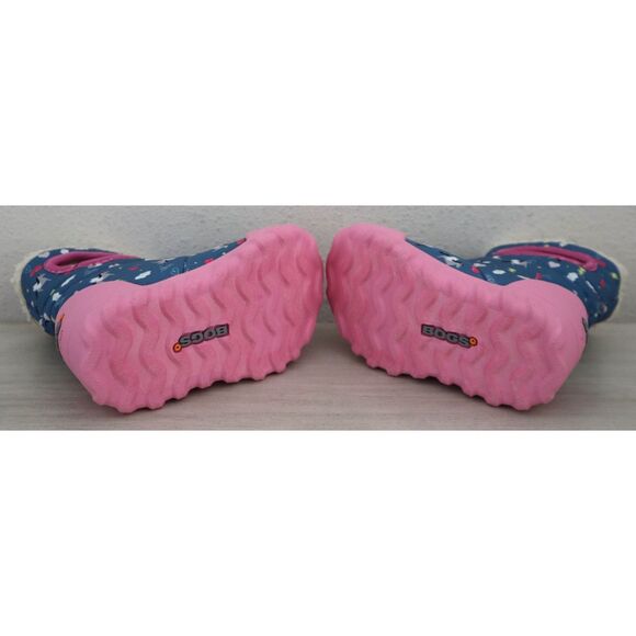 Bogs 72603I-469 Baby Girls Sz 6 Dark Blue Multi B-Moc Pegasus Snow Boots - Picture 3 of 13